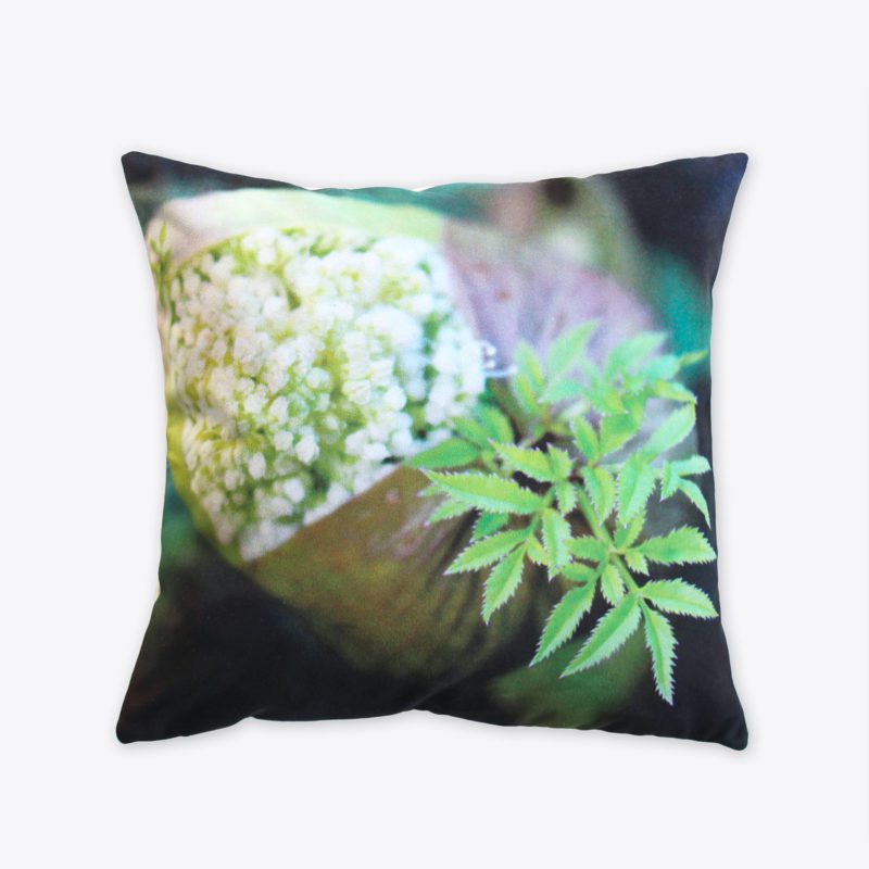 Coussin carré velours imprimé photo Nature